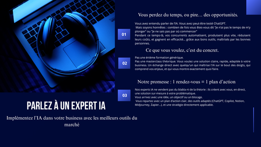 Besoin d’un formateur expert en IA pour lancer votre projet ? Réservez 60 minutes d’accompagnement personnalisé